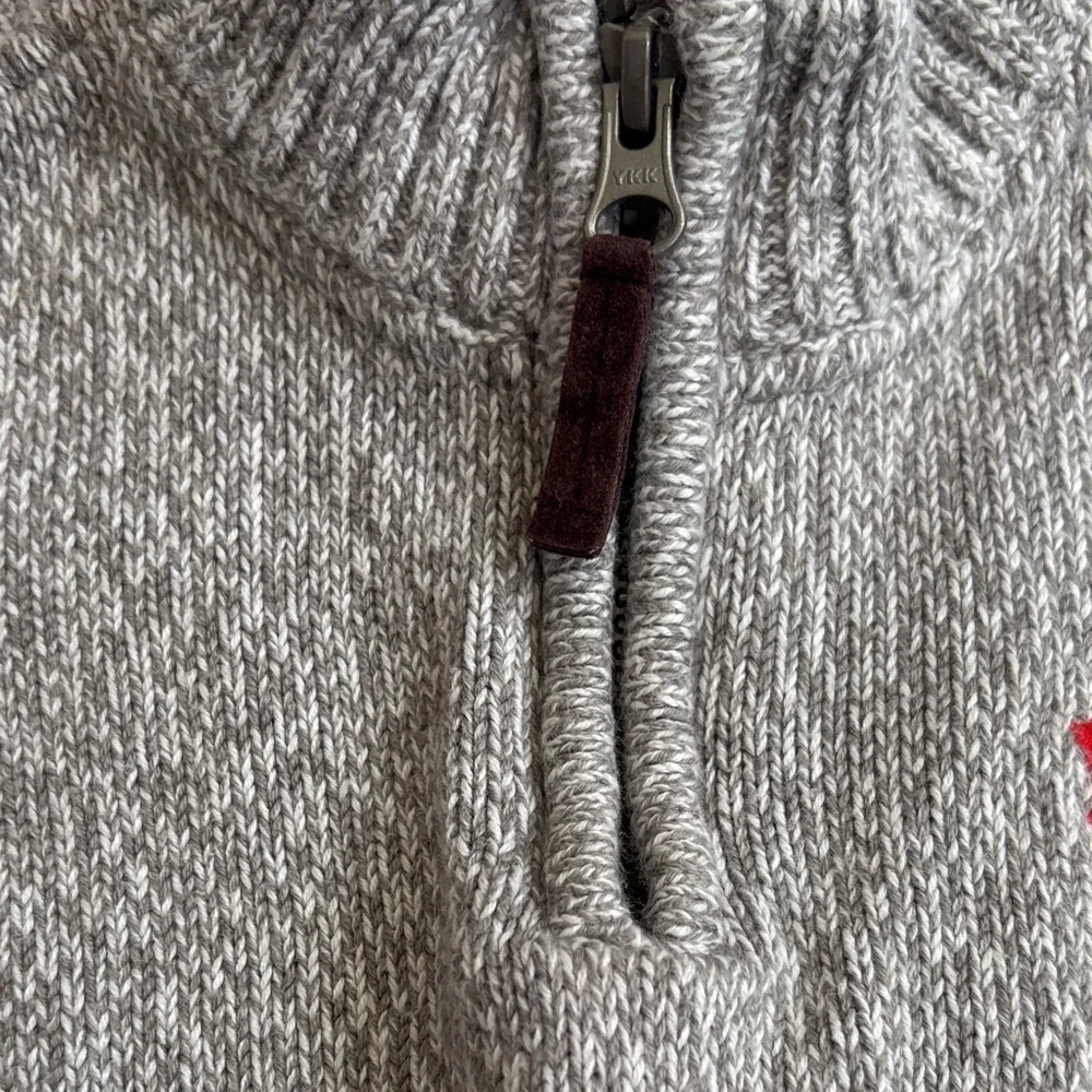 Carter's Knit Half Zip Kids Boys Gray Sweater sz 3T